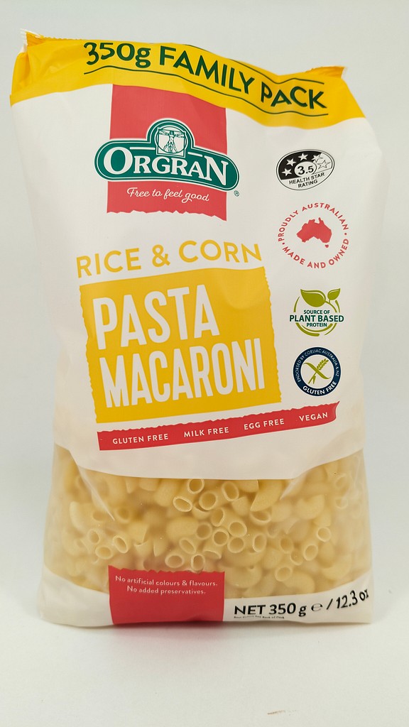 Orgran ris och majs makaroner 350g