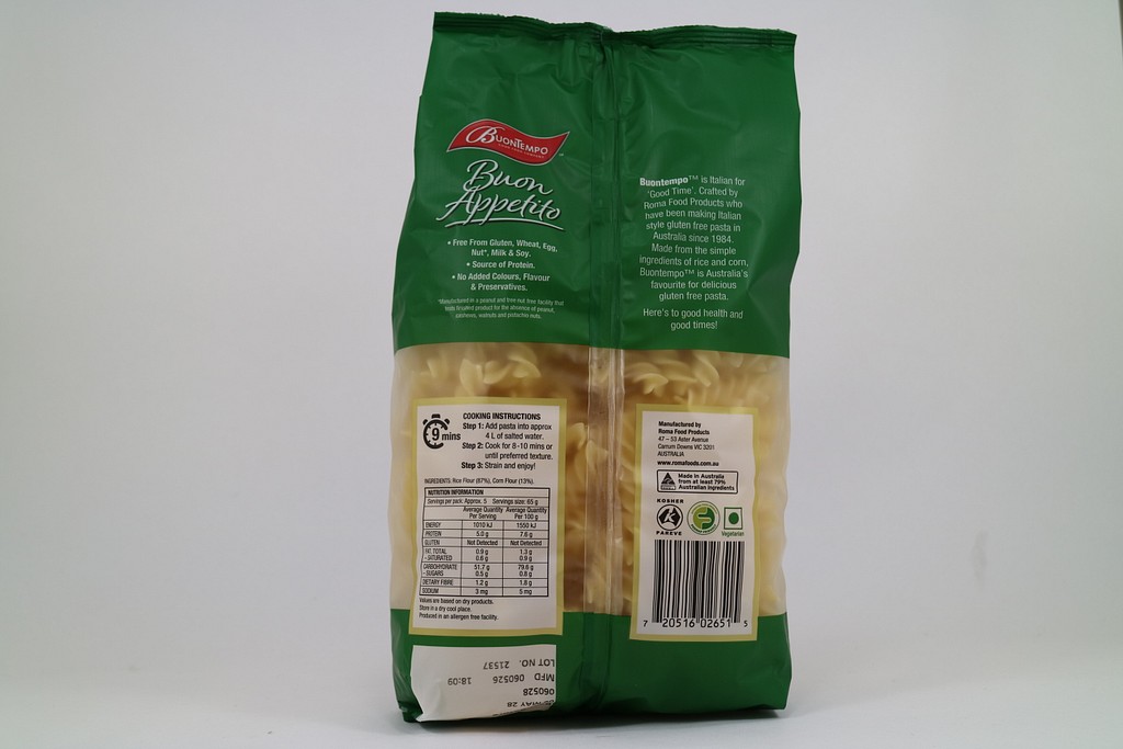 Orgran Buontempo ris/majs fusilli 350g