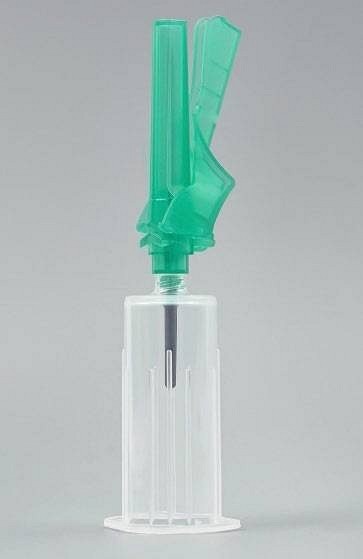 Säkerhetskanyl Klinion Safelock 0,6 x 32 mm, svart 22G, hållare
