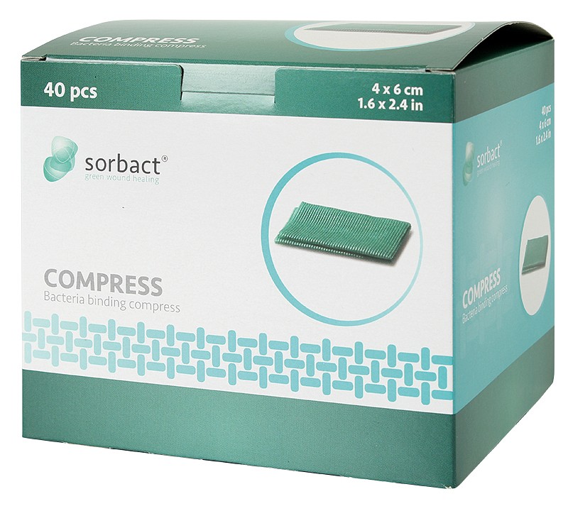 Kompress Sorbact 4x6cm steril