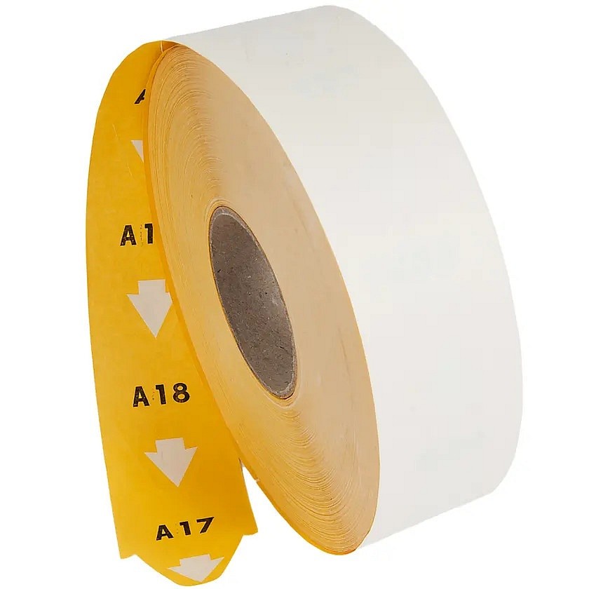 Köbiljett T80 40 x 75 mm gul