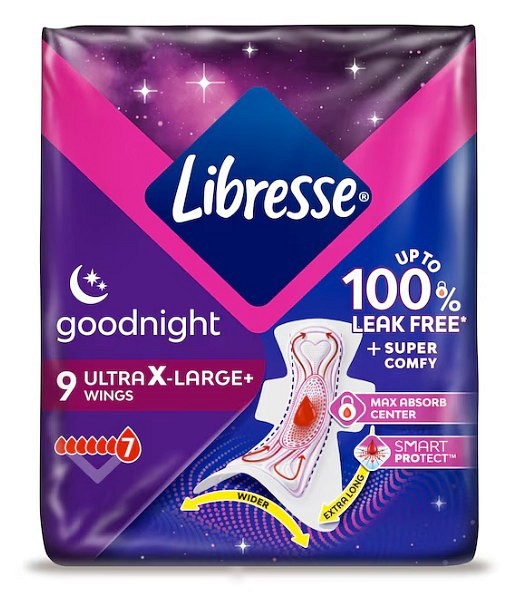 Binda Libresse Goodnight Ultra Extra Large med vingar