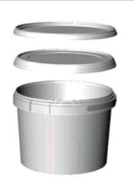 Hink med lock och stålhandtag 3,2l PP vit 1 st/fp
