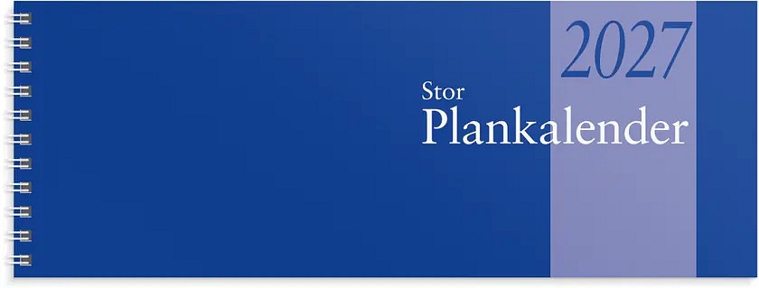 Stor Plankalender 2027 spiral, vecka/uppslag