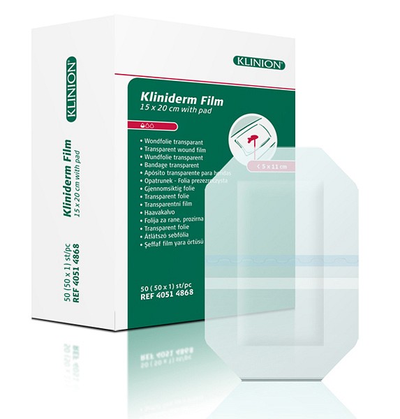 Sårfilm med dyna Kliniderm 15x20cm dyna steril