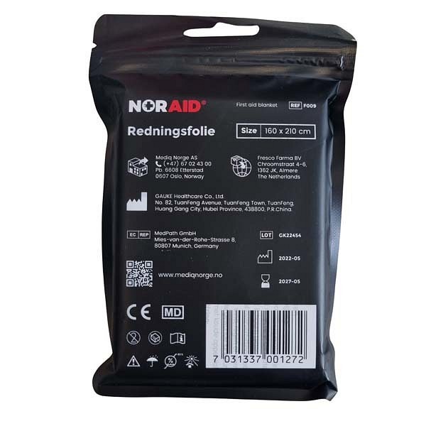 NorAid Räddningsfilt 160x210cm