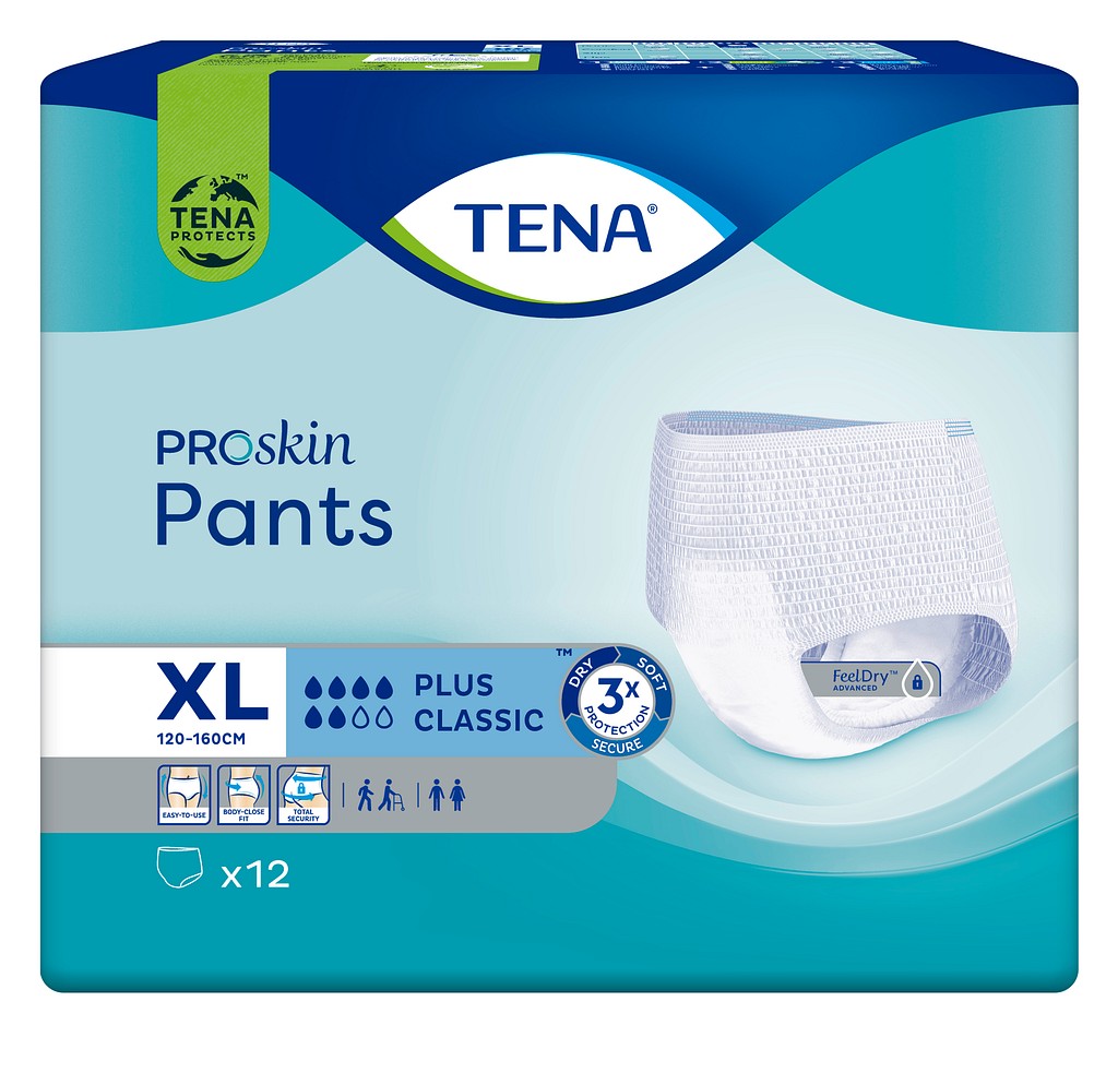 Inko skydd Tena Pants Plus XL. Höft 120-160cm, ABS ISO 1430ml
