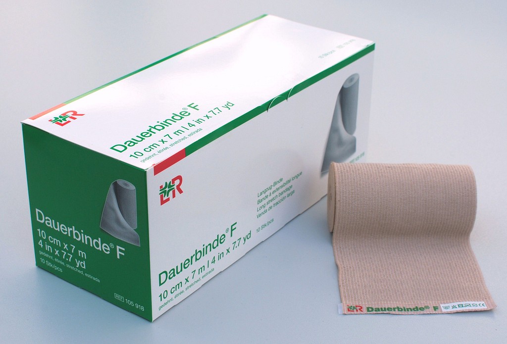 KOMPRESSIONSBINDA DAUER 10 CM X 7 M, MELLANELASTISK 145 %