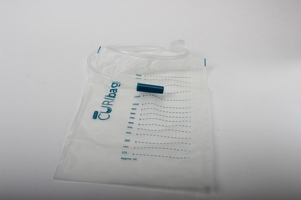 Urinpåse ej tömbar, Curibag 2000ml backventil SL=90cm